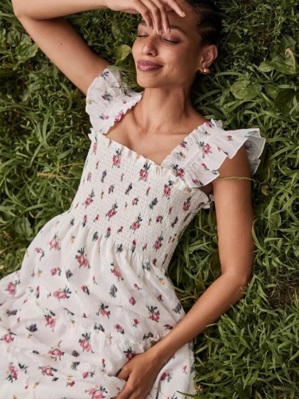 Hill House Home Ellie Nap Floral Crushed Taffeta Dress